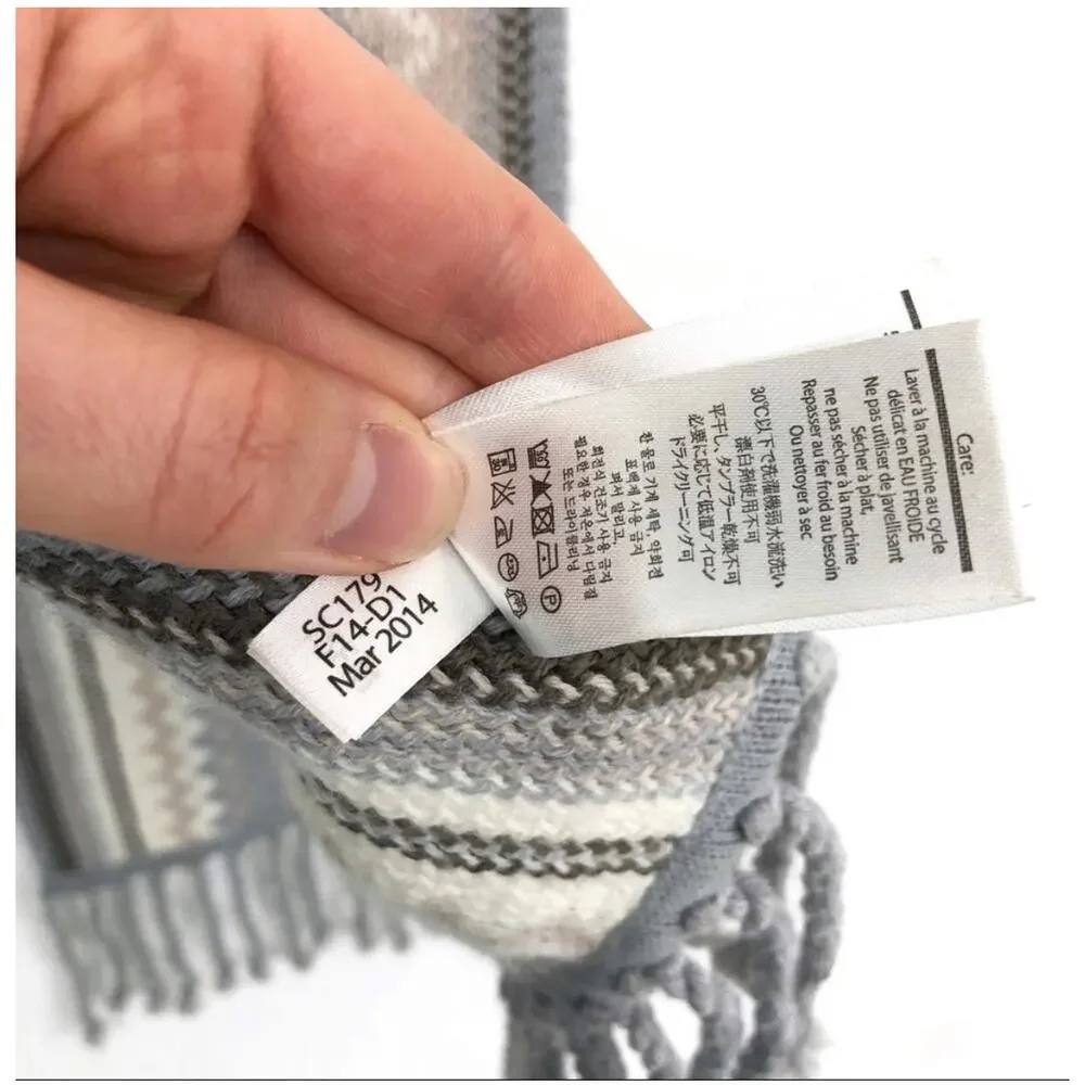 SMARTWOOL Pine Lake Chevron Scarf Grey
